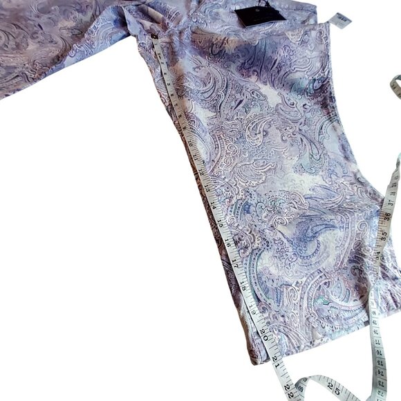 Gloria Vanderbilt Amanda Capri Jeans Lavender Kiss Prussian Paisley Print Size18 - Picture 9 of 16